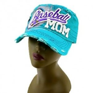 NWT Women's Baseball Mom with Rhinestones Cap